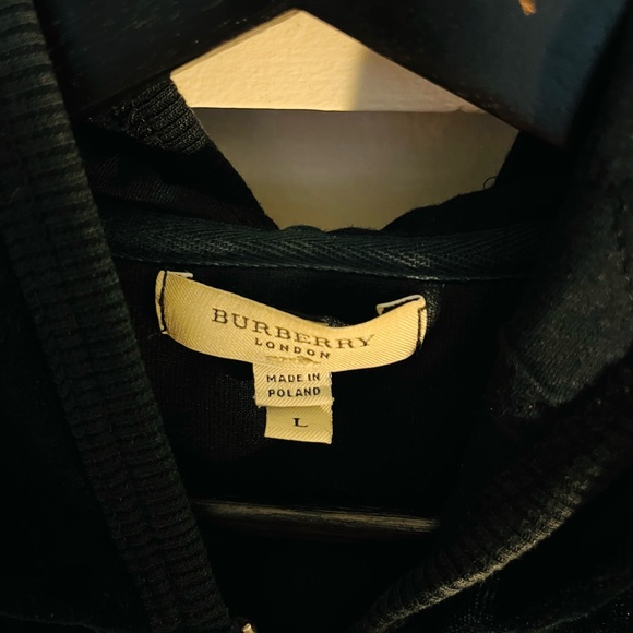 Burberry London Women’s Classic Black Hoodie Activewear Sweater Size L - Picture 7 of 9